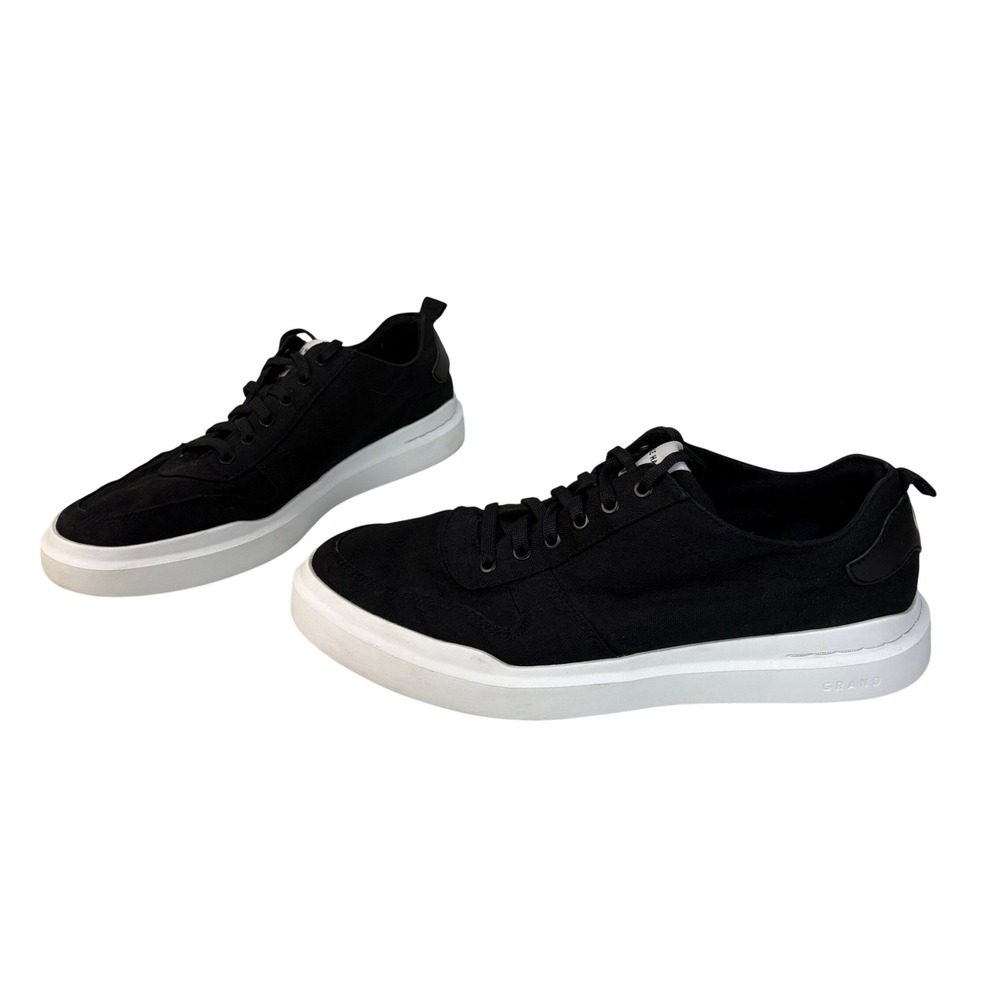 Cole Haan Grand 360 Men Black Canvas Low Top Sneaker 9.5 Minimalist Comfort Shoe